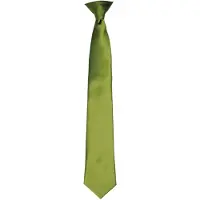 Premier Colours Herren Satin Clip Krawatte (Oasis Grün)