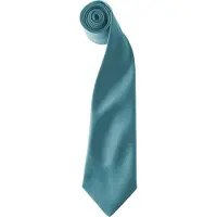 Premier Colours Herren Satin Clip Krawatte (2er Pack) (Teal)