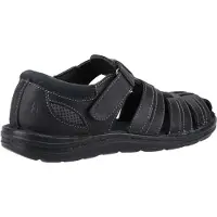 Hush puppies - Herren Sandalen "Albert", Fischer, Leder (Schwarz)