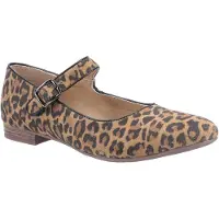Hush puppies Womens/Ladies Melissa Leopard Suede Mary Janes (Braun/Schwarz)