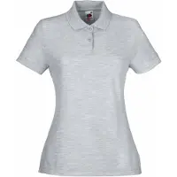 Fruit Of The Loom Womens Lady-Fit 65/35 Kurzarm-Poloshirt (Heather Grey)