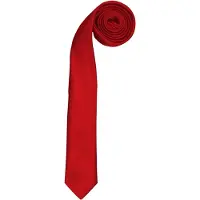 Premier Tie - Schlanke Herren-Retro-Arbeitskrawatte (2er-Pack) (Rot)