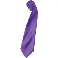 Premier Mens Plain Satin Krawatte (schmale Klinge) (2er-Pack) (Rich Violet)
