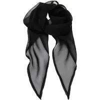 Premier Damen Chiffon-Schal / Chiffon-Halstuch (Schwarz)