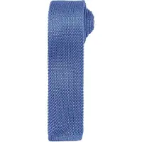 Premier Mens Slim Textured Knit Effect Krawatte (2er-Pack) (Mittelblau)