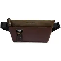 Piquadro Gürteltasche Harper Exp. Bumbag Verde / Testa Di Moro