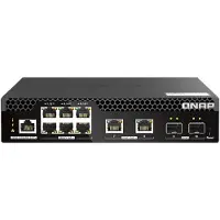 Qnap QSW-M2106PR-2S2T Netzwerk-Switch Managed L2 10G Ethernet (100/1000/10000) Power over Ethernet (PoE) 1U Schwarz