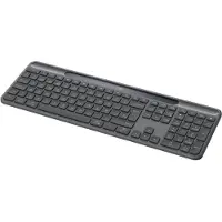 Logitech Signature Slim Solar + K980 for Business, Volle Größe (100%), Kabellos, RF Wireless + Bluetooth, Scherenschalter, QWERTY, Graphit