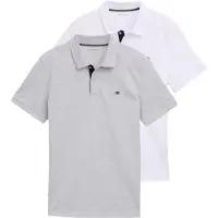 Tom Tailor Doppelpack Poloshirt Basic mit Logo Print