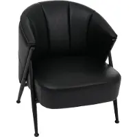Mendler Wohnzimmer-Set MCW-P30, 2er-Sofa 2x Sessel, Vintage Retro Industrial Metall Kunstleder schwarz