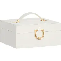 Hobby Hall Schmuckkästchen mit 2 Ebenen 17 x 20,5 x 9,5 cm Geschenkidee cremeweiß JBC208WD01