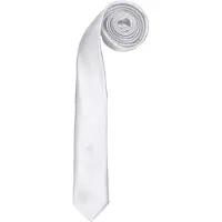 Premier Tie - Schlanke Herren-Retro-Arbeitskrawatte (2er-Pack) (Weiß)