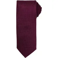 Premier Mens Micro Waffle Formal Work Krawatte (Aubergine)