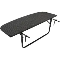 Degamo Balkonhängetisch 120x40cm, Metall + Polyrattan schwarz