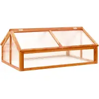 Helloshop26 - Gewächshauszelt für Pflanzen Blumen und Gemüse 114 x 80 x 50 cm braunes Tannenholz