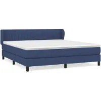 Syfax Boxspringbett mit Matratze Blau 160x200 cm Stoff