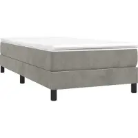 Syfax Boxspringbett mit Matratze Hellgrau 80x200 cm Samt