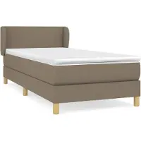 Syfax Boxspringbett mit Matratze Taupe 100x200 cm Stoff