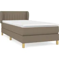 Syfax Boxspringbett mit Matratze Taupe 80x200 cm Stoff