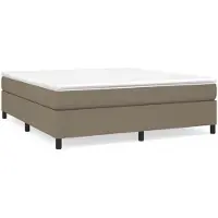 Syfax Boxspringbett mit Matratze Taupe 160x200 cm Stoff