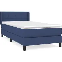 Syfax Boxspringbett mit Matratze Blau 90x190 cm Stoff