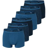 Schiesser Uncover by Herren Trunk Baumwolle Serie 6-Pack dunkelblau - Größe L