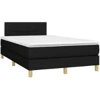 Syfax Boxspringbett mit Matratze Schwarz 120x200 cm Stoff