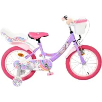 Volare Unicorn Kinderfahrrad - Mädchen - 16 Zoll - Lila