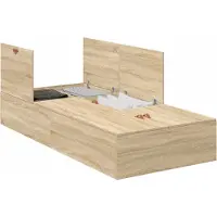 vidaXL Aufbewahrungsbettgestell Sonoma-Eiche 80 x 200 cm Holzwerkstoff