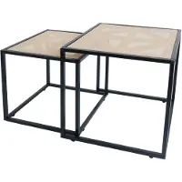 Mendler 2er-Set Beistelltisch HWC-N88, Kaffeetisch Wohnzimmertisch Loungetisch, Geflecht Rattan-Optik