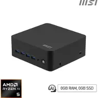 MSI Cubi AI 8M-008BEU, USFF, Mini-PC Barebone, AMD SoC, Ethernet/LAN, Wi-Fi 6E (802.11ax), 120 W