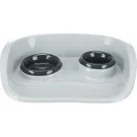 Trixie Plastic Feeder Set Bowl Weiß 0.25/0.3 L