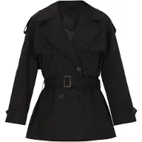 Dreimaster Women Coat in black | Gr.: XXL