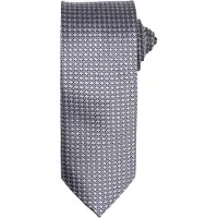 Premier Mens Puppy Tooth Formal Work Krawatte (Silber)