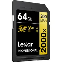 Lexar Sd Pro Gold Series Uhs-ii 2000x 64gb V90 Speicherkarte