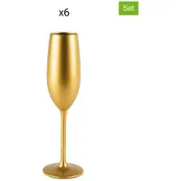 Excelsa Set Von 6 Flute Gold Glas 21 Cl Gold