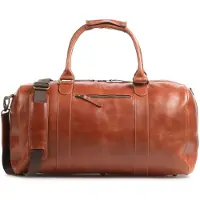 Buckle up Buckle & Seam Leder Weekender Willow - Cognac / Blau