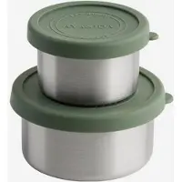 Aya & Ida Frischhaltebox Snack Container Tropical Green 100 ml + 200 ml (2er Set)