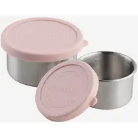 Aya & Ida Frischhaltebox Snack Container Soft Rose 100 ml + 200 ml (2er Set)