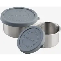 Aya & Ida Frischhaltebox Snack Container Dark Grey 100 ml + 200 ml (2er Set)