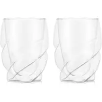 Bodum Doppelwandig Glas Pavina Paris Twisted Transparent 270 ml (Set von 2 Stück)