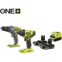 Ryobi Akku-Schlagbohrschrauber und Schlagschrauber 'One+ R18CK2-2C20G' 18 V