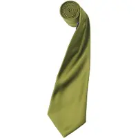 Premier Mens Plain Satin Krawatte (schmale Klinge) (2er-Pack) (Khaki)