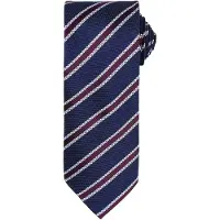 Premier Mens Waffle Stripe Formal Business Tie (2er-Pack) (Navy/Aubergine)
