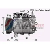 Ava Cooling Kompressor, Klimaanlage MSAK772
