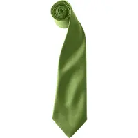 Premier Colours Herren Satin Clip Krawatte (2er Pack) (Oase Grün)