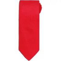 Premier Mens Micro Waffle Formal Work Krawatte (2er-Pack) (Rot)