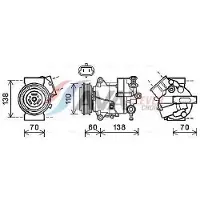 Ava Cooling Kompressor, Klimaanlage OLAK607