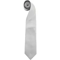 Premier Herren Krawatte Colours, unifarben (Silber)