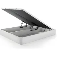 Vente-unique Set aus Bettgestell + Matratze - 180 x 200 cm - Hybridmatratze - 7-Zonen-Taschenfederkern & Memory Schaum - Stärke 30 cm - Weiß - ASGARD von YSMÉE